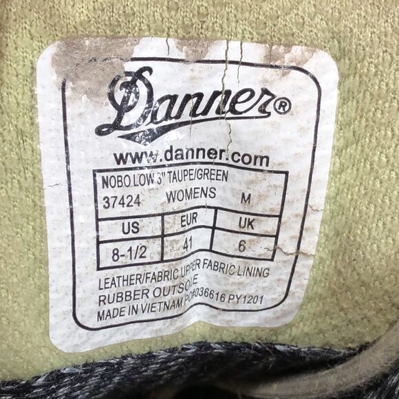 Danner Nobo Low 3” Goretex Waterproof Tan Leather Hiking Shoes Womens Size 8.5 - Picture 11 of 11